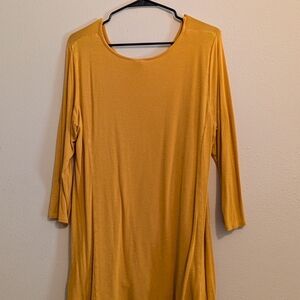 Mustard Yellow Women's Tunic Top